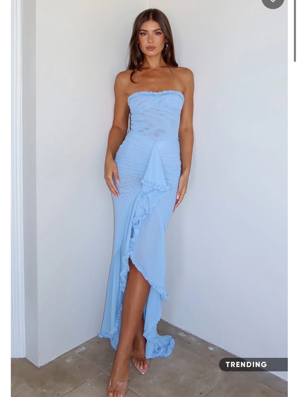 White fox still got it mesh maxi dress
